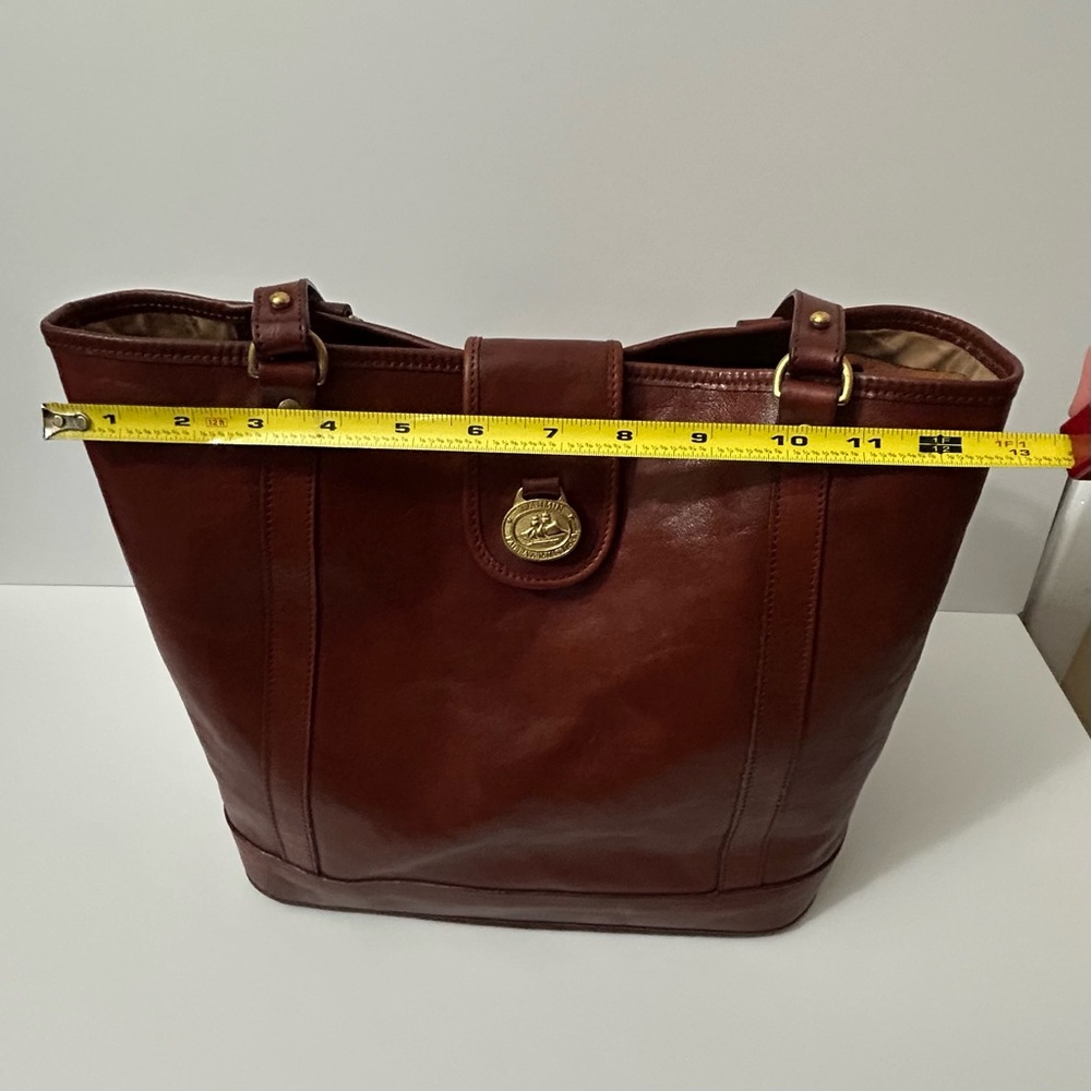 Brahmin - Vintage Brown Leather Tote Bag - Picture 14 of 16